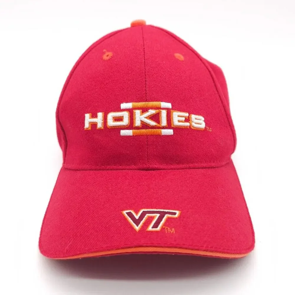Virginia Tech‎ Hokies Strapback Embroidered Hat Ball Dad Cap NCAA College Red